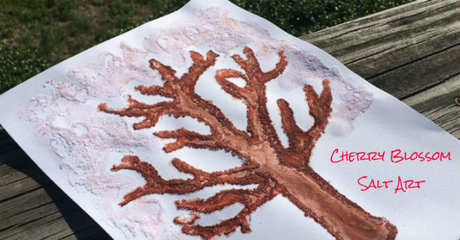 Cherry Blossom Salt Art | Kaplan Early Learning Company