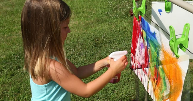 Watercolor Spray Paintings | Kaplan Early Learning Company